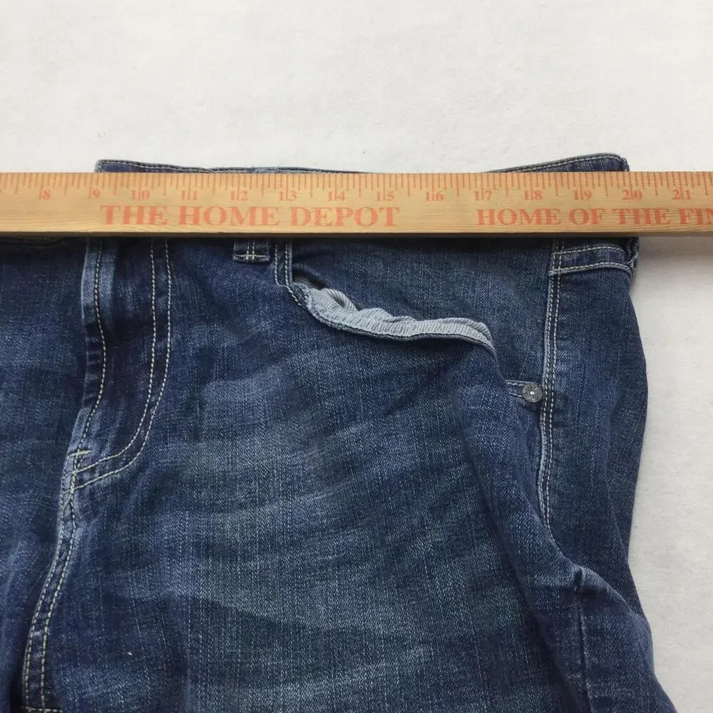 TK Axel Slim Boot Jeans Mens 40x32 Blue Wash Bootcut Denim Stretch Zip Fly
